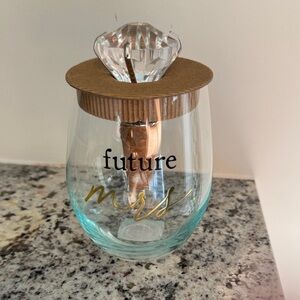 Future Mrs. Wine Glass with Diamond Topper